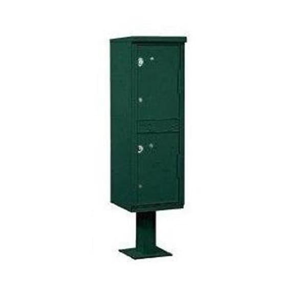 Salsbury Industries Salsbury Industries 3302GRN-U Outdoor Parcel Locker - 2 Compartments - Green - USPS Access 3302GRN-U - main
